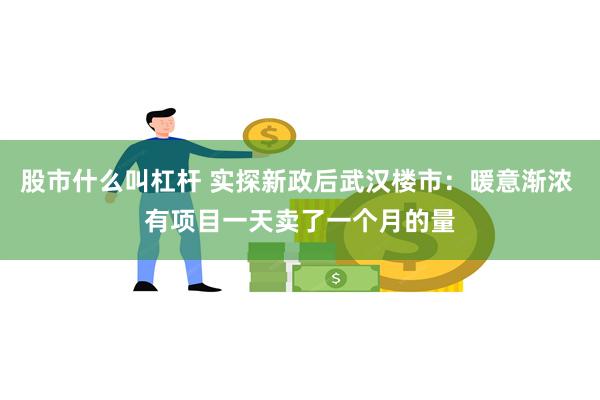 股市什么叫杠杆 实探新政后武汉楼市：暖意渐浓 有项目一天卖了一个月的量