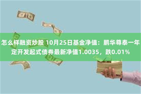 怎么样融资炒股 10月25日基金净值：鹏华尊泰一年定开发起式债券最新净值1.0035，跌0.01%
