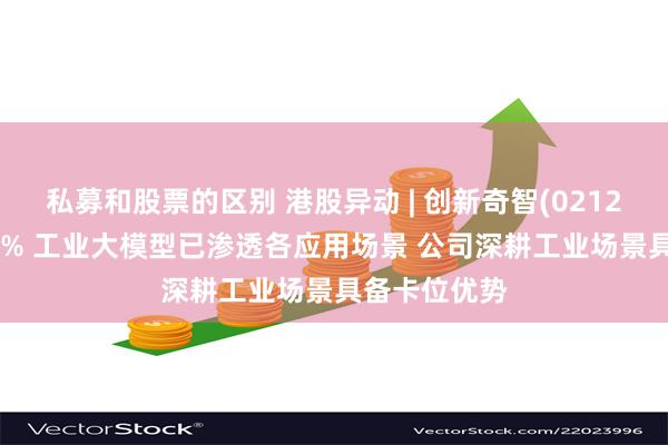 私募和股票的区别 港股异动 | 创新奇智(02121)再涨超13% 工业大模型已渗透各应用场景 公司深耕工业场景具备卡位优势