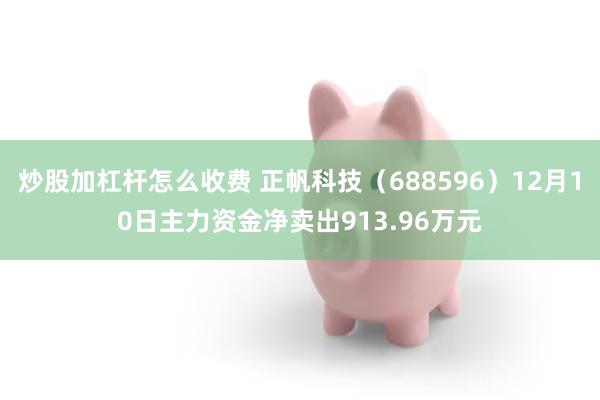 炒股加杠杆怎么收费 正帆科技（688596）12月10日主力资金净卖出913.96万元