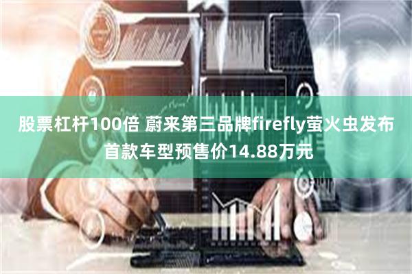 股票杠杆100倍 蔚来第三品牌firefly萤火虫发布 首款车型预售价14.88万元