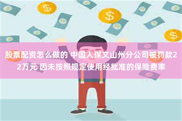 股票配资怎么做的 中国人保文山州分公司被罚款22万元 因未按照规定使用经批准的保险费率