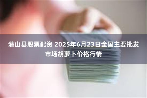 潜山县股票配资 2025年6月23日全国主要批发市场胡萝卜价