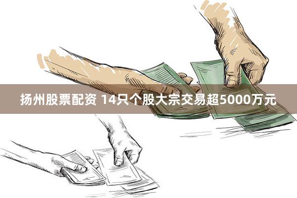 扬州股票配资 14只个股大宗交易超5000万元